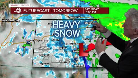 Heavy snow expected by Saturday afternoon, with more expected further north
