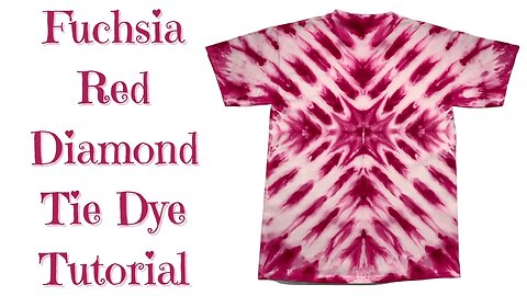 Tie-Dye Designs: Fuchsia Red Diamond Single Color Incline Ice Dye