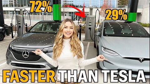 I Charged my Tesla at the FIRST Mercedes-Benz Charging Hub in America!