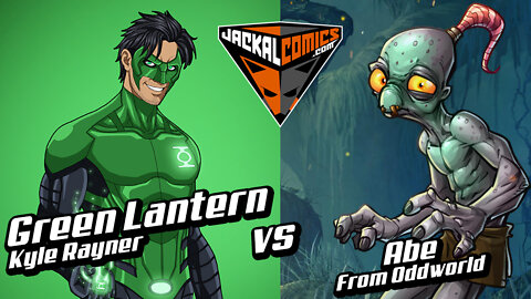 GREEN LANTERN, Kyle Rayner Vs. ABE from ODDWORLD - Comic Book Battles: Who Would Win In A Fight?