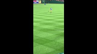 Phillies fan runs onto the field