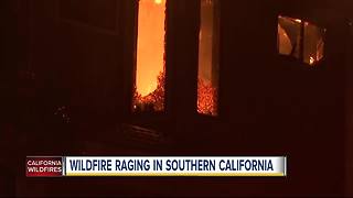 Wildfire raging in Southern California