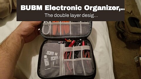 BUBM Electronic Organizer, Double Layer Travel Gadget Storage Bag for Cables, Cord, USB Flash D...