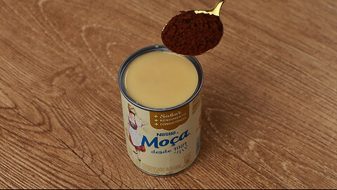 I added instant coffee to condensed milk and made this delicious recipe!