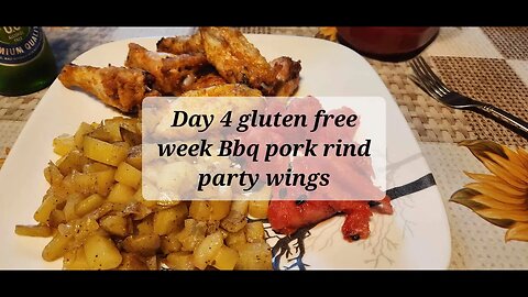 Day 4 Gluten free week BBQ pork rind party wings #glutenfree
