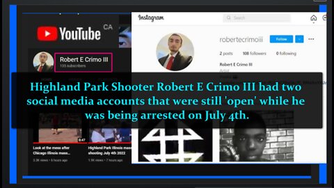 Highland Park Shooter Robert E Crimo III: Proof His CIA MK Ultra Handlers Edited His Social Media