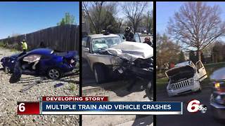 Three train vs. vehicle crashes in one day near Indianapolis-Greenwood line