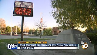 Four students arrested for explosion on campus