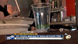 Solana Beach bans sale of single-use plastic within city limits