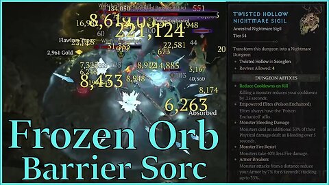 Twisted Hollow (Tier 54) - Frozen Orb Sorc (No Commentary)