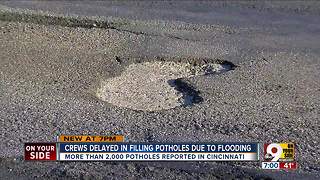 Ohio River flooding left fewer crews able to focus on Cincinnati's potholes