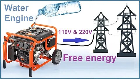 I turn a Gasoline Electric Generator into a Water Electric Generator 3500w