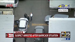 Suspect arrested after barricade situation forces evacuations at Tempe apartment