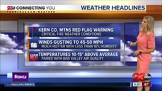 Kern Co. mountain Red Flag Warning