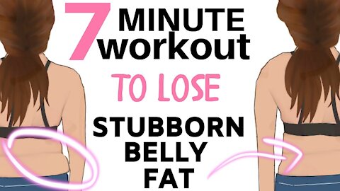 BURN OFF STUBBORN BELLY FAT WITH THIS HOME FITNESS 7 MINUTE CHALLENGE