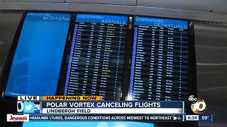 Extreme cold affecting flights at Lindbergh Field
