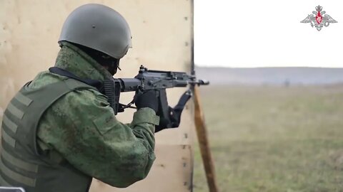 Mobilised Russian personnel practise combat tactics in Stavropolsky Krai