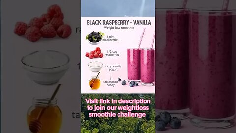 Black Raspberry and Vanilla Smoothie for Weight Loss | Which fruit smoothie is best #Shorts