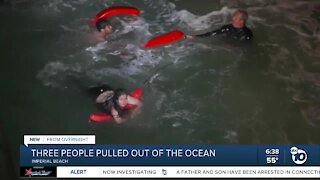 3 people pulled from ocean in Imperial Beach