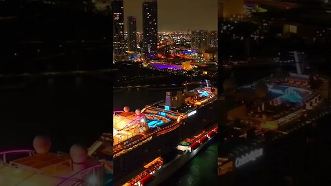 Carnival Celebration lighting up the Miami skyline 🌃 😍 #shorts #cruise