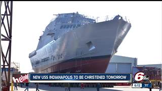 The fourth military vessel to be named the USS Indianapolis to be christened Saturday