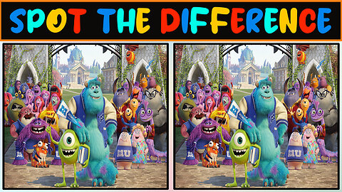 Spot The Difference - Disney Monster Inc edition - Find 5 Differences with 5 Games