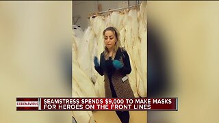 Seamstress spends $9,000 to make masks for heroes on the front lines