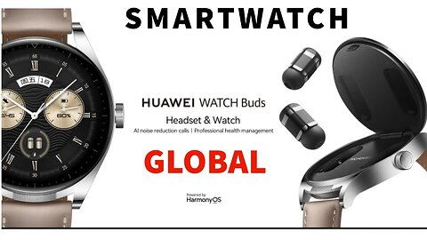 Huawei Watch Buds GLOBAL New 2023 relógio inteligente fone de ouvido relógio 2 em 1 NFC GPS