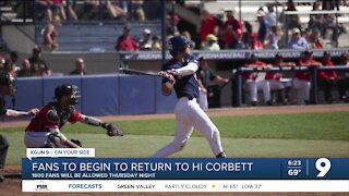 Fans to return to Hi Corbett Field