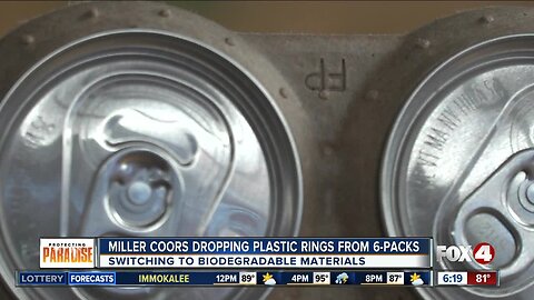 Miller Coors dropping plastic rings from six-packs