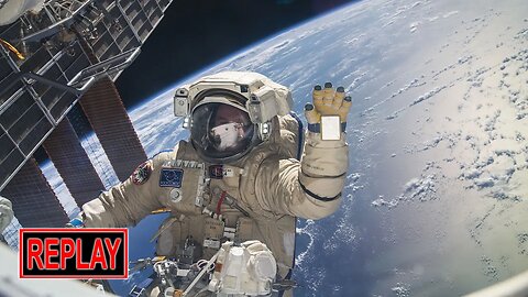 REPLAY: Russian ISS Spacewalk 57 to move experiment airlock (3 May 2023)
