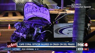 Two injured in crash involving Cape Coral officer Monday night