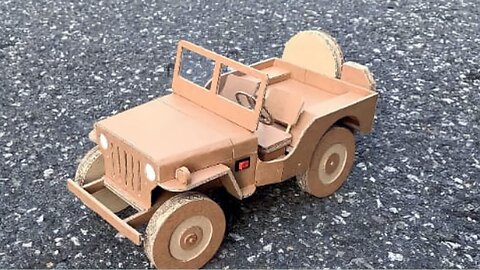 How to make jeep from cardboard // jeep craft