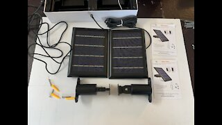 Wasserstein Solar Panel Ring Spotlight Stick Up Camera Battery Charger Surveillance Camera Charging