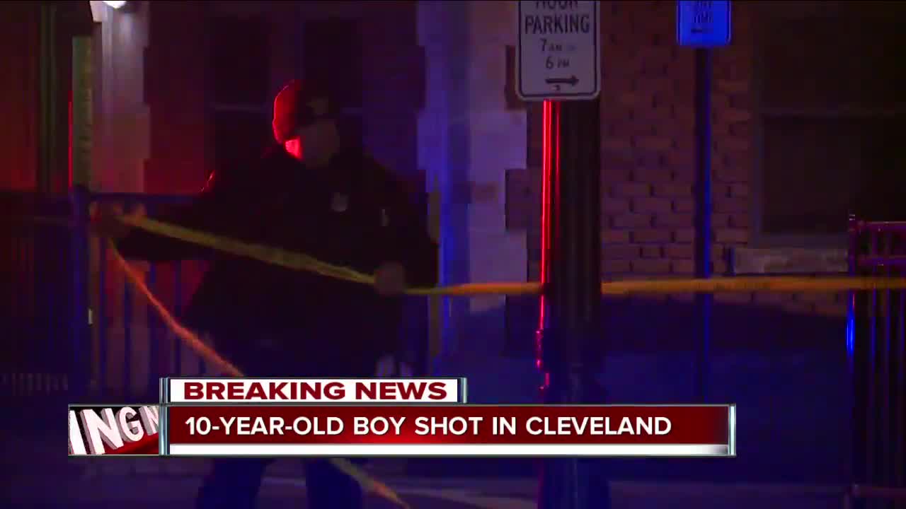 Authorities investigating after 10-year-old boy shot in Cleveland