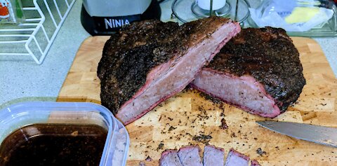 Brisket Flat On The Offset (Dyna-Glo)