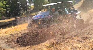 Polaris RZR 1000 Turbo ripping Idaho trails in Idaho City.