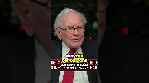 Your Bank Deposits Are Safe For Now Warren Buffett!