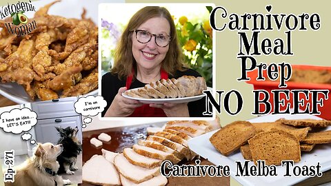 Carnivore Meal Prep No Beef! Pork Loin Roast | Carnivore Melba Toast Party Bread | Chicken Skins