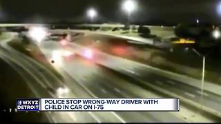 Police stop wrong-way driver with child in car on I-75