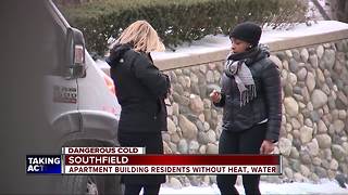 Southfield apartment building without heat, water