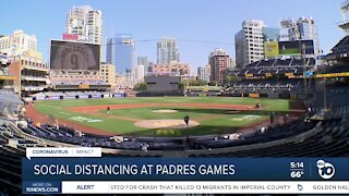 Social distancing at Padres games