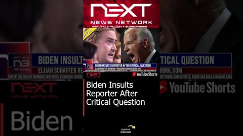 Biden Insults Reporter After Critical Question #shorts