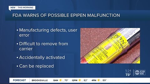 FDA warns of EpiPen auto-injector errors