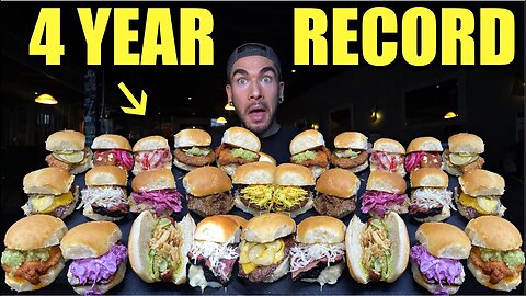 "I CAN'T EAT MORE" The BURGER RECORD CHALLENGE THAT KILLED ME! | Biggest Food Challenge
