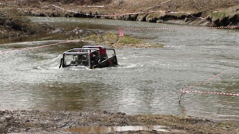 By car across the river