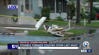 Possible tornado touched down in Boynton Beach on Saturday