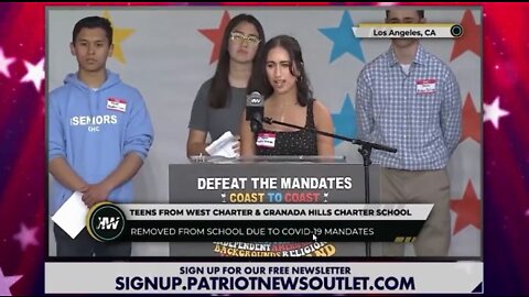 Students from Granada Hills Charter Schools - Defeat the Mandate - 4/10/2022, Los Angeles