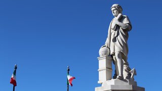 Demonstrators topple Christopher Columbus statue in Baltimore