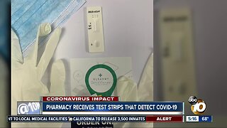 Pharmacy receives test strips that detect signs of COVID-19